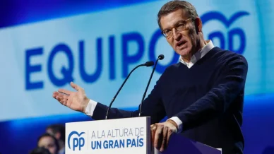 Alberto Núñez Feijóo durante un acto público Alberto Núñez Feijóo durante un acto público
