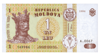 1 лей, аверс