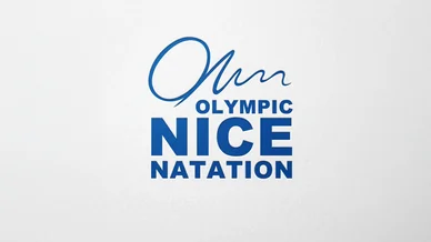 ONN : logo du club de natation. Logo bleu de l’Olympic Nice Natation.