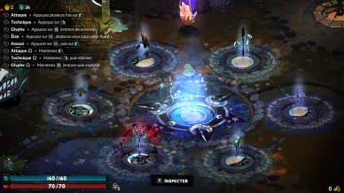 Interface de combat dans Hades 2 avec Mélinoé et ses compétences.