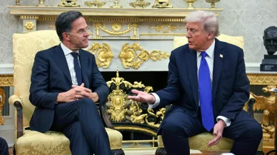 Mark Rutte y Donald Trump