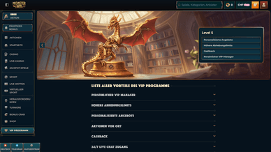 Monster Win Online Casino VIP Programm