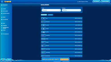 Spinfin Casino Deposit-Methoden Schweiz