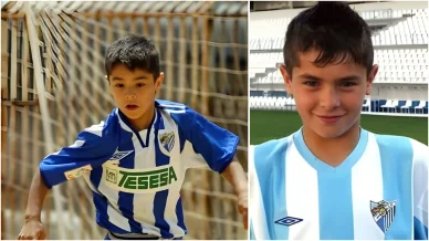 Brahim Díaz en su infancia Brahim Díaz en su infancia