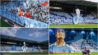 Malmö FF supportrar visar sitt stöd Malmö FF supportrar visar sitt stöd