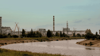 Панорама ЧАЕС після катастрофи