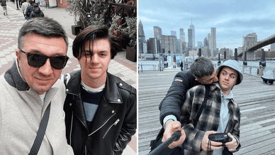 Сергій Іванов із старшим сином, Владиславом Івановим, гітаристом інді-рок-гурту «The Feels»