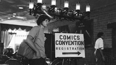 Зона реєстрації на першому фестивалі San Diego Comic-Con