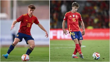 Pablo Barrios en la selección española