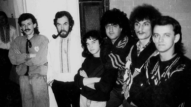 Іво Бобул у молодості разом із учасниками гурту ВІА «Жива вода»