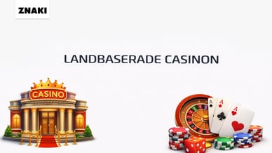 Landbaserade casinon – traditionella spelhus och klassiska casinospel Landbaserade casinon med klassiskt casinobyggnad, roulettehjul, spelkort och marker