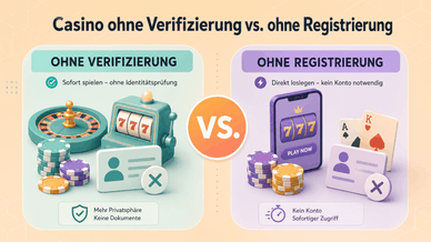 Casino ohne Verifizierung vs. ohne Registrierung