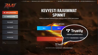 trustly kasinot ilman rekisteröitymistä