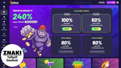 TuffPuff casino bonukset