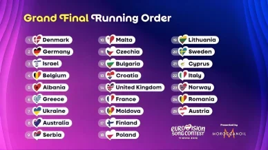 Az Euróvízió 2026 döntősei Euróvízió 2026