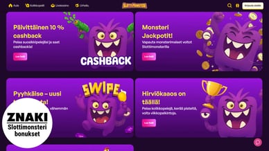 slottimonsteri kasinot bonukset