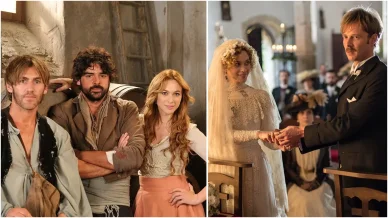 Marta Hazas durante el rodaje de series Marta Hazas durante el rodaje de series