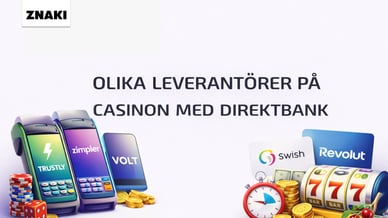 Olika leverantörer på casinon med direktbank
