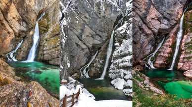 Slap Savica letni časi