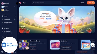 online casino with bank transfer