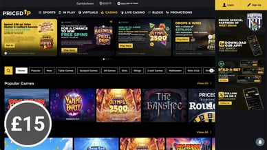 casino deposit 15