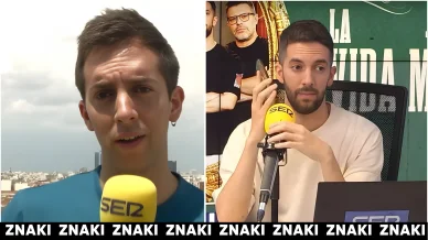 David Broncano durante su trabajo en la radio