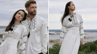 Засновники українського бренду CHER’17 Тетяна Парфільєва та Іван Кришталь під час презентації особливої капсульної колекції вишиванок