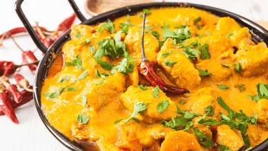 Популярное блюдо индийской кухни, курица карри, Chicken Curry