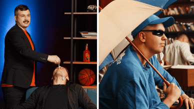 Леви на джипі на зйомках 