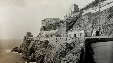 Vy över vägen längs Amalfikusten, 1940