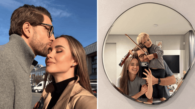 Таня Парфільєва разом зі своєю сім'єю