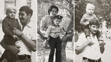 Сергій Іванов в дитинстві разом з батьком та мамою