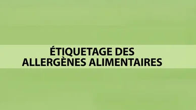 Illustration informative sur l’étiquetage des allergènes dans les produits alimentaires.