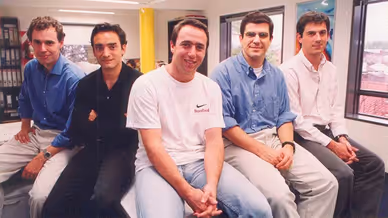 Los primeros años: Osvaldo Giménez, Hernán Kazah, Marcos Galperin, Nicolás Szekasy, Martin Lowson