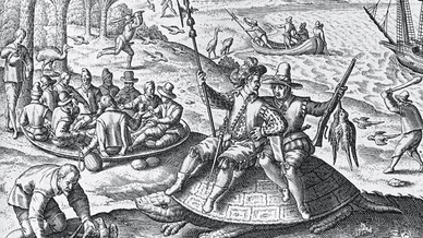 Высадка голландских моряков на острове Маврикий в 1598 году