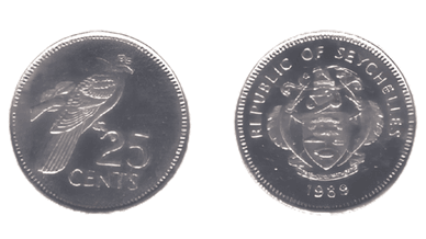 Монета 25 центів, 1989 рік