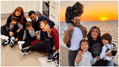 Carolina Deslandes com Diogo Clemente: Santiago, Benjamin e Guillermo