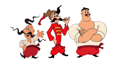 Око, Грай і Тур — головні герої популярного українського анімаційного серіалу «Як козаки...»