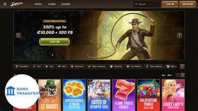 online casino bank transfer deposit