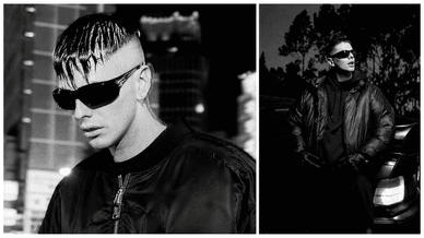 LON3R JOHNY de óculos escuros em fotografias a preto e branco