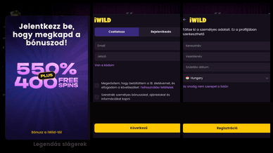 Iwild kaszinó regisztráció