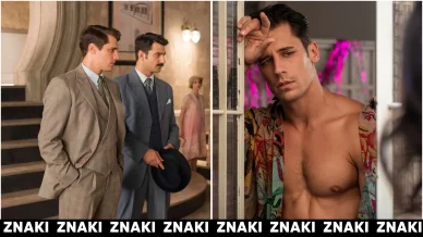 Martiño Rivas durante el rodaje de series