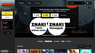 Verovapaa nettikasino 1 € talletus