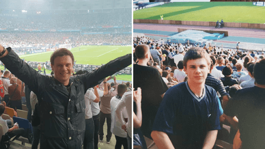 Дмитро Комаров на футбольному матчі