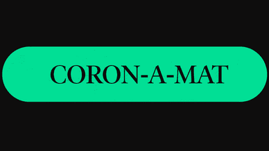 Coron-A-Mat Logo als grüner Button auf der Website von iRights.Lab