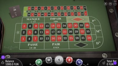 roulette table casino