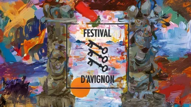 Affiche artistique officielle liée au Festival d’Avignon.