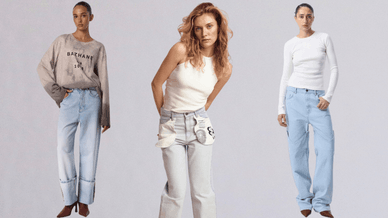 Образи з нової весняної колекції Femme Supreme українського бренду BAZHANE, Джинси з відворотами, Джинси Inside-Out та Джинси широкого крою