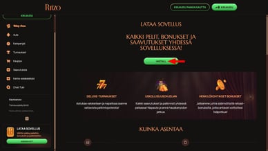 Ritzo casino sovellukset