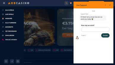 Axeсasino Kundensupport